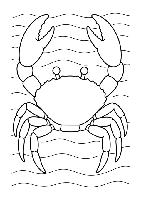 Krabbe im Sand Ausmalbilder