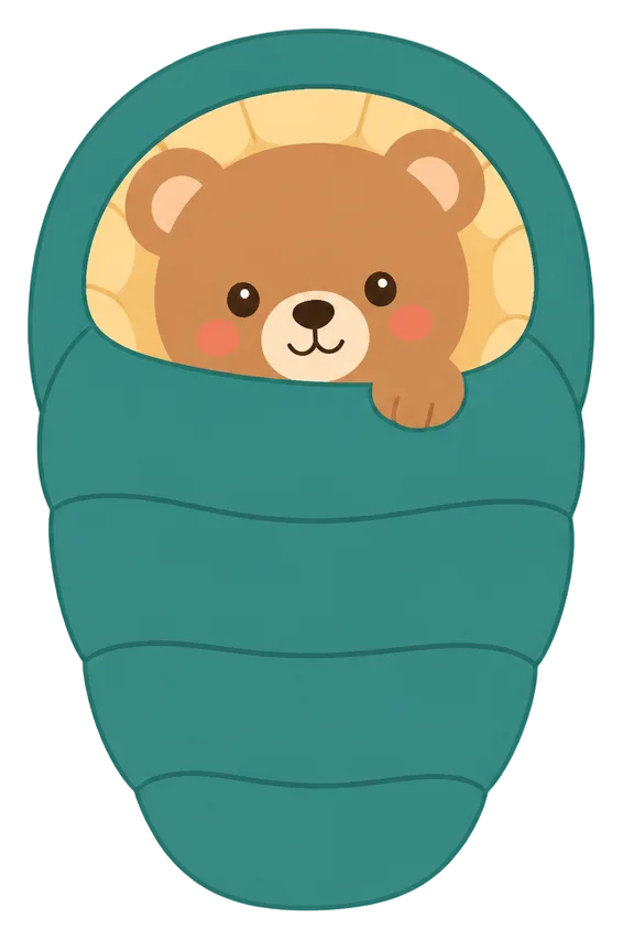 Bear In Sleeping Bag