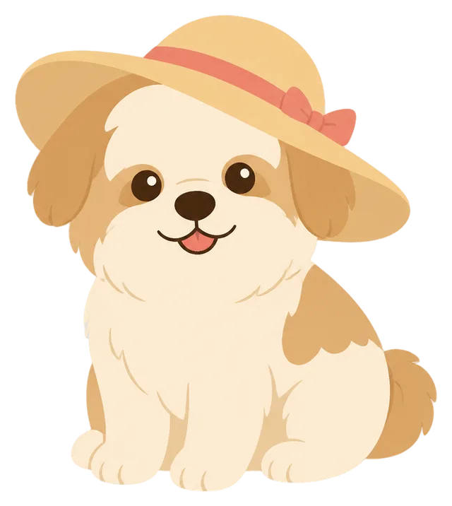 Dog In Sun Hat