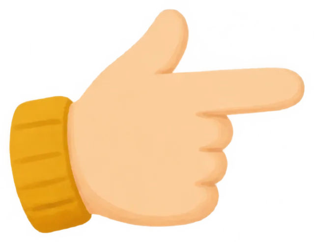 Illustrated Hand Pointing Right