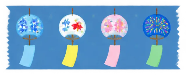 Illustrated Wind Chime Masking Tape