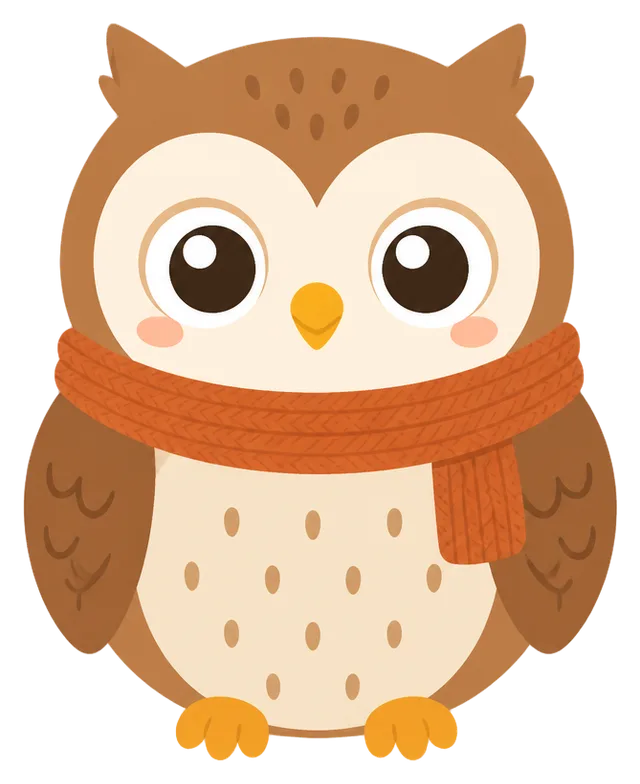 Owl With Scarf